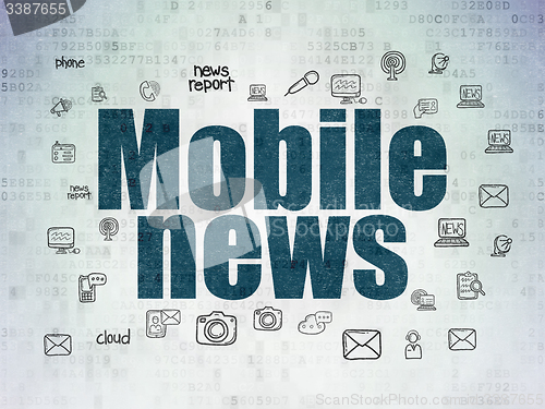 Image of News concept: Mobile News on Digital Paper background