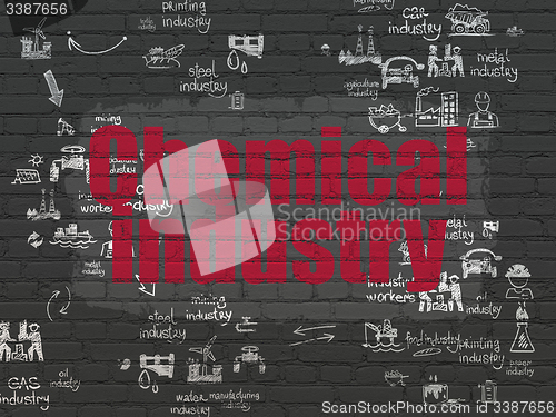 Image of Manufacuring concept: Chemical Industry on wall background