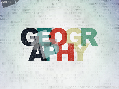 Image of Studying concept: Geography on Digital Paper background