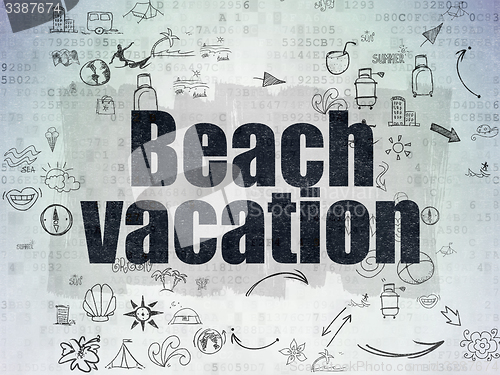 Image of Travel concept: Beach Vacation on Digital Paper background