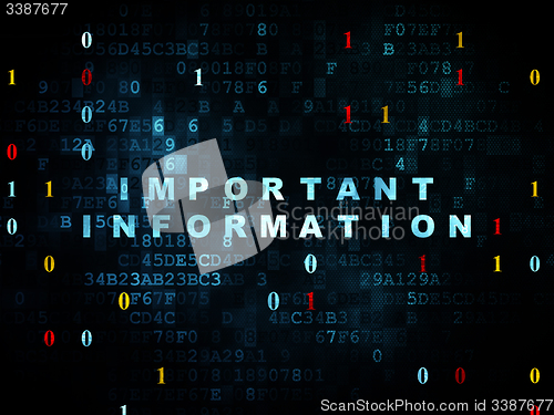 Image of Information concept: Important Information on Digital background