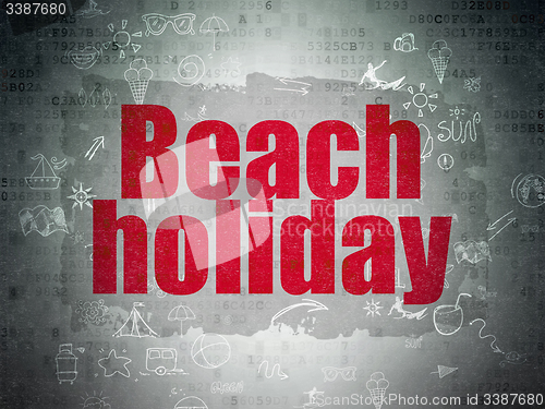 Image of Tourism concept: Beach Holiday on Digital Paper background