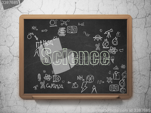 Image of Science concept: Science on School Board background