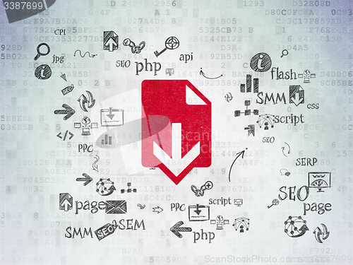 Image of Web development concept: Download on Digital Paper background