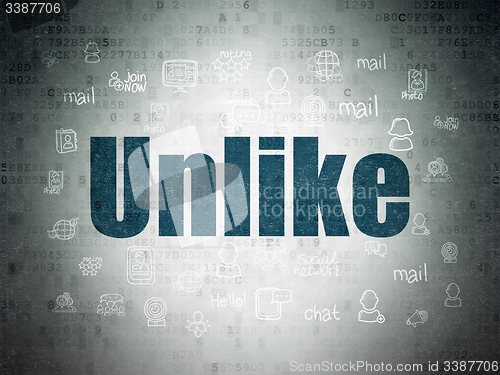 Image of Social network concept: Unlike on Digital Paper background