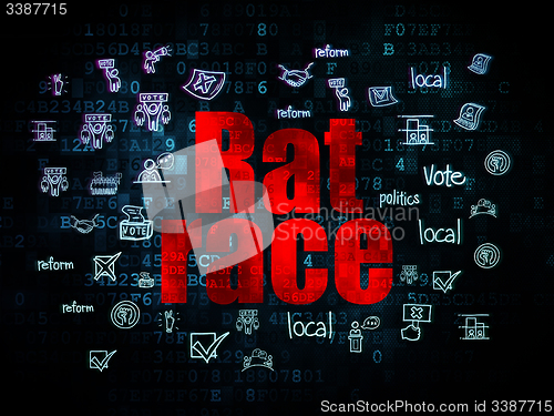 Image of Political concept: Rat Race on Digital background