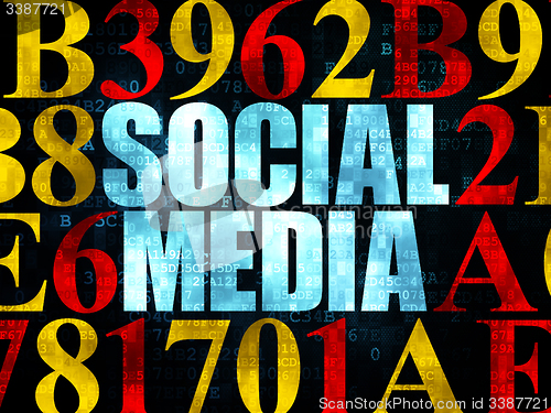 Image of Social media concept: Social Media on Digital background