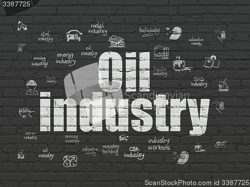 Image of Manufacuring concept: Oil Industry on wall background