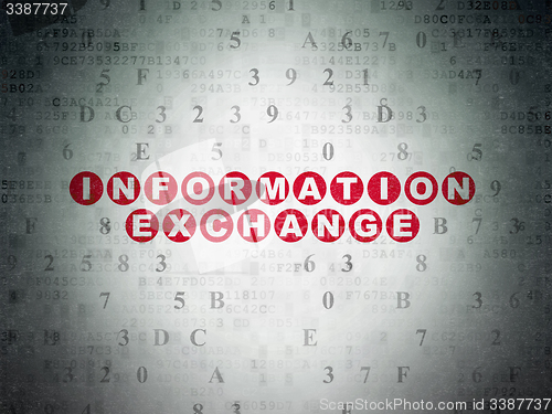 Image of Information concept: Information Exchange on Digital Paper background