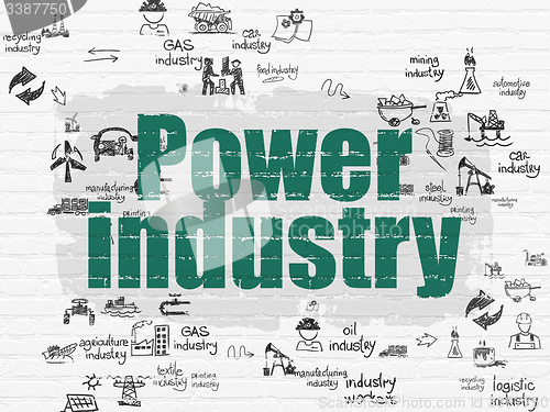 Image of Industry concept: Power Industry on wall background