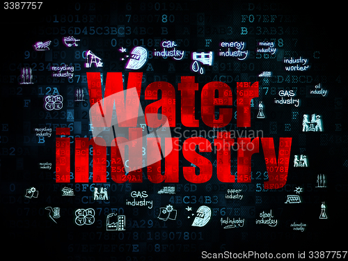 Image of Industry concept: Water Industry on Digital background