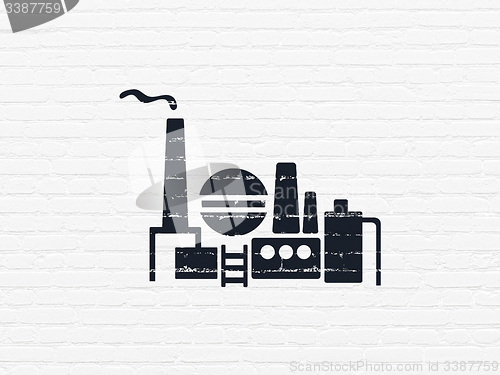 Image of Industry concept: Oil And Gas Indusry on wall background