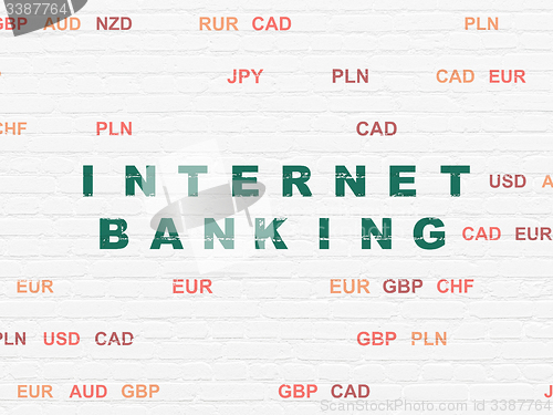 Image of Money concept: Internet Banking on wall background