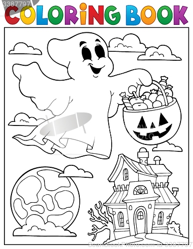 Image of Coloring book ghost theme 5