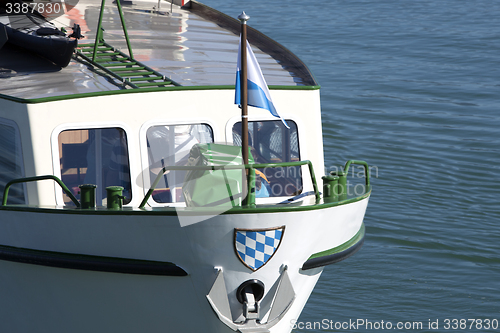 Image of Closeup of a steamship at lake Chiemsee, Bavaria