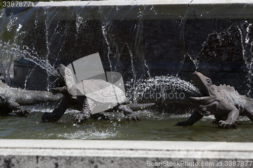 Image of Closeup of Latona fountain at Herrenchiemsee, Bavaria