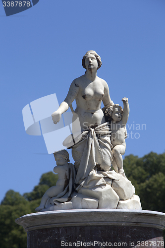 Image of Statue of Latona fountain at Herrenchiemsee, Bavaria