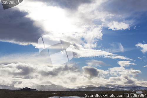 Image of Cloudy sky over Iceland