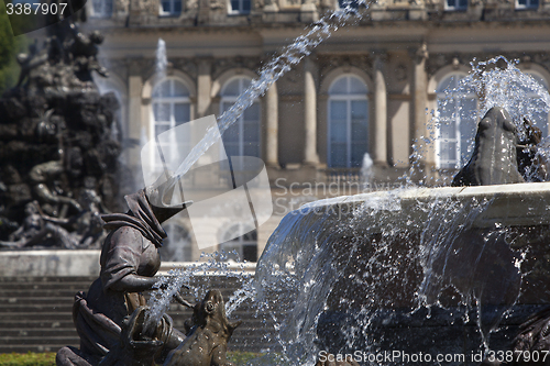 Image of Closeup of Latona fountain at Herrenchiemsee, Bavaria