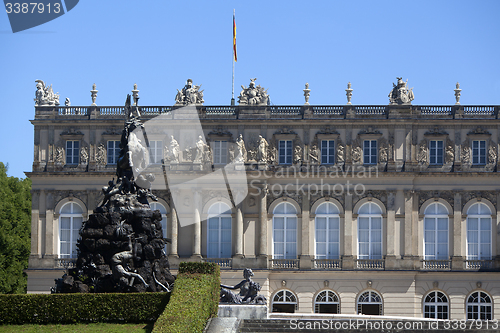 Image of Closeup of the facade of castle Herrenchiemsee, Bavaria