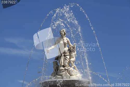 Image of Closeup of statue Latona fountain at Herrenchiemsee, Bavaria