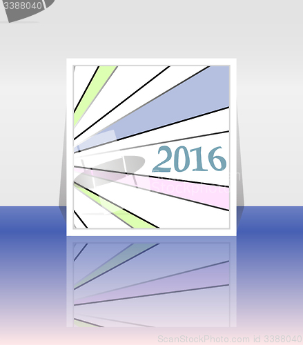 Image of Happy new year 2016 creative greeting card design