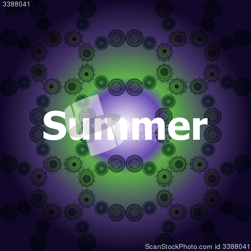 Image of Summer Words on abstract Backgrounds
