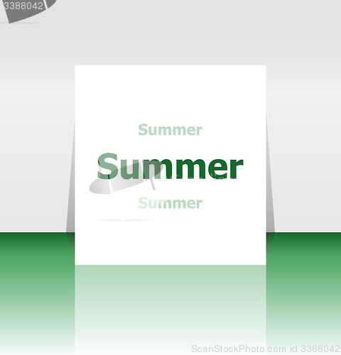 Image of Hello summer poster. summer background. Effects poster, frame. Happy holidays card, happy vacation card. Enjoy your summer.