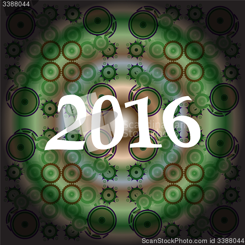 Image of Happy new year 2016 creative greeting card design
