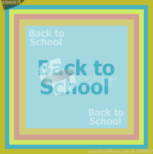 Image of Back to school word, education concept