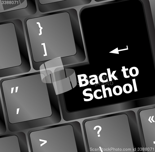 Image of Back to school, Education concept: computer keyboard, back to school