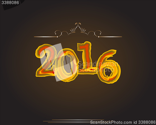 Image of Happy new year 2016. Year Of The Monkey