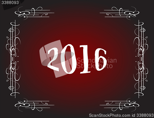 Image of Abstract golden christmas background. new year 2016 invitation card