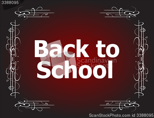 Image of Back to School Calligraphic Designs, Retro Style Elements, Vintage Ornaments