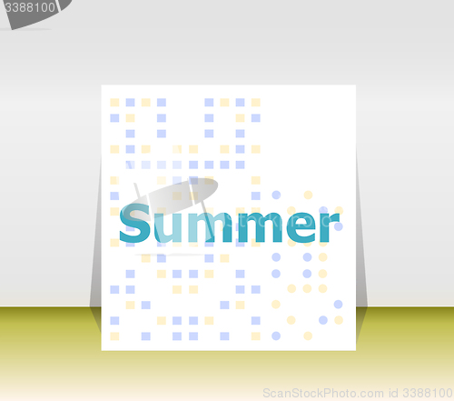 Image of summer poster. summer background. Effects poster, frame. Happy holidays card, Enjoy your summer