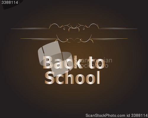 Image of back to school calligraphic designs, retro style elements, typographic and education concept 