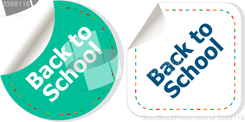 Image of Back to school icon. Internet button. Education concept