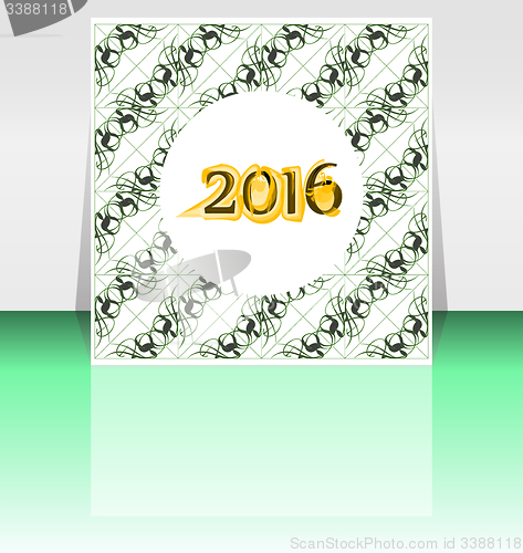 Image of Happy new year 2016 written on abstract  flyer or brochure design