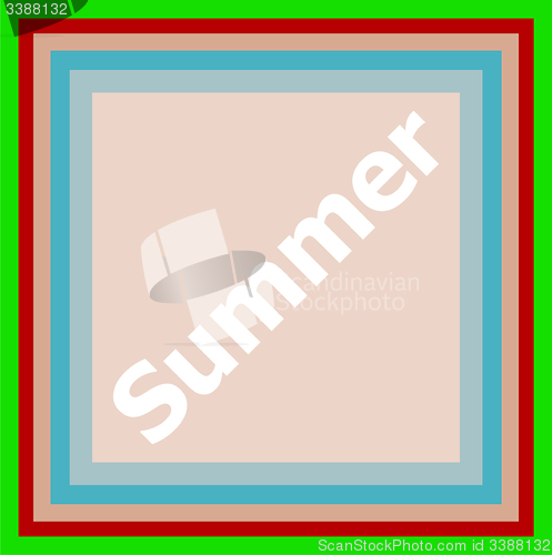 Image of word Summer on abstract background