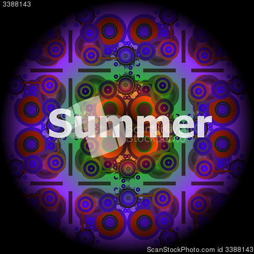 Image of Summer Words on abstract Backgrounds