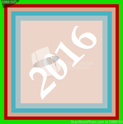 Image of Happy new year 2016 creative greeting card design
