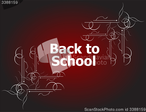 Image of back to school calligraphic designs, retro style elements, typographic and education concept 