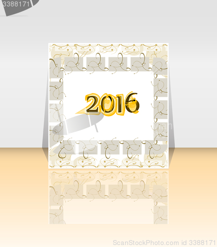 Image of 2016 Brochure Flyer design Layout template. abstract style