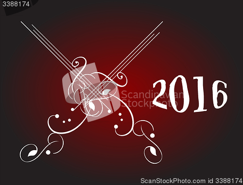 Image of Abstract golden christmas background. new year 2016 invitation card