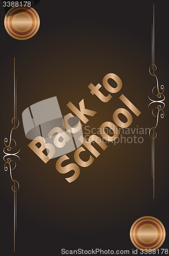 Image of Back to School Calligraphic Designs, Retro Style Elements, Typographic and education Concept 