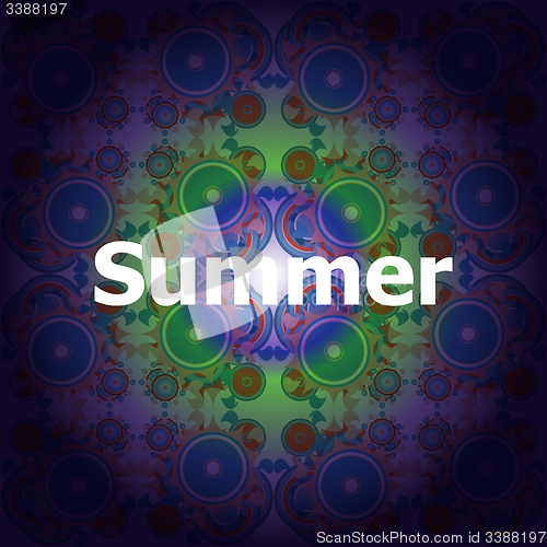 Image of Summer Words on abstract Backgrounds