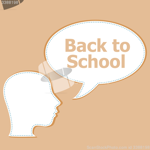 Image of Education Thinking Concept. Children Think with Education speech bubbles