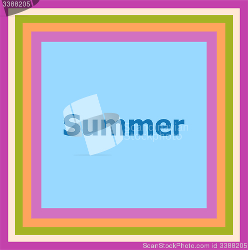 Image of word Summer on abstract background