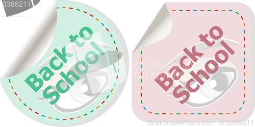 Image of Back to school icon. Internet button. Education concept