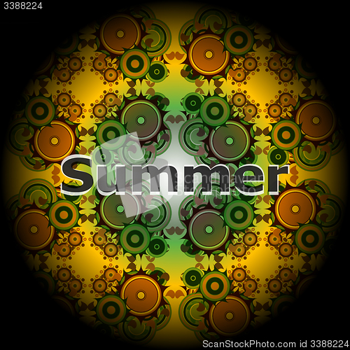 Image of Summer word on abstract grunge background